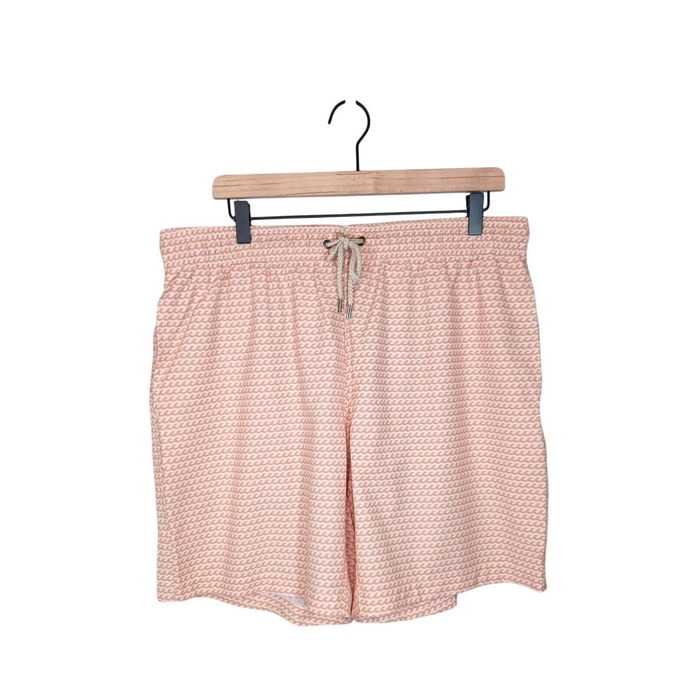 Faherty Beacon Swim Trunks XXL Ancient Wave Print Stretch NWT